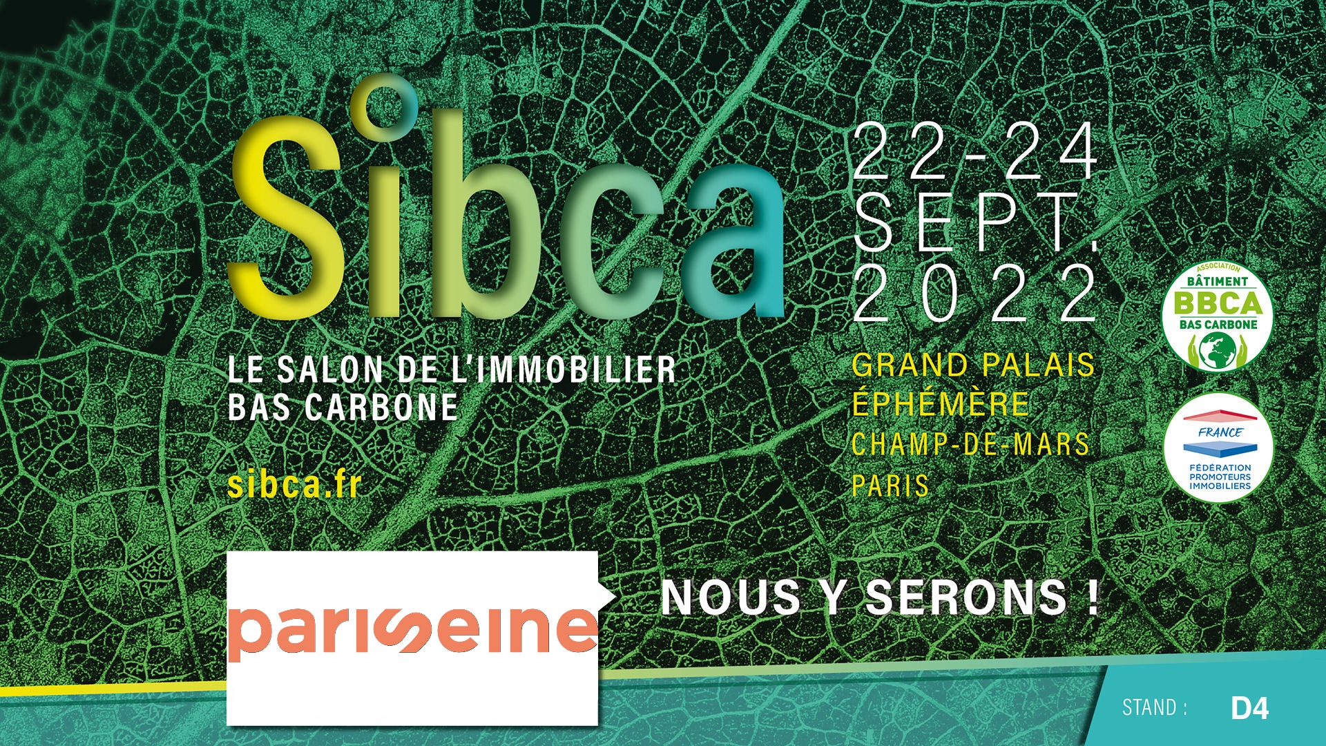 SIBCA au Grand Palais éphémère de Paris du 22 au 24 septembre 2022 PariSeine y sera !